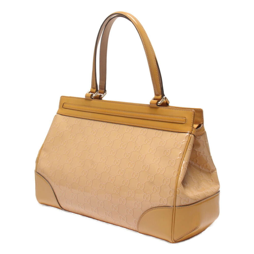 Gucci Guccissima Patent Leather Mayfair Handbag beige yellow - Picture 2 of 6